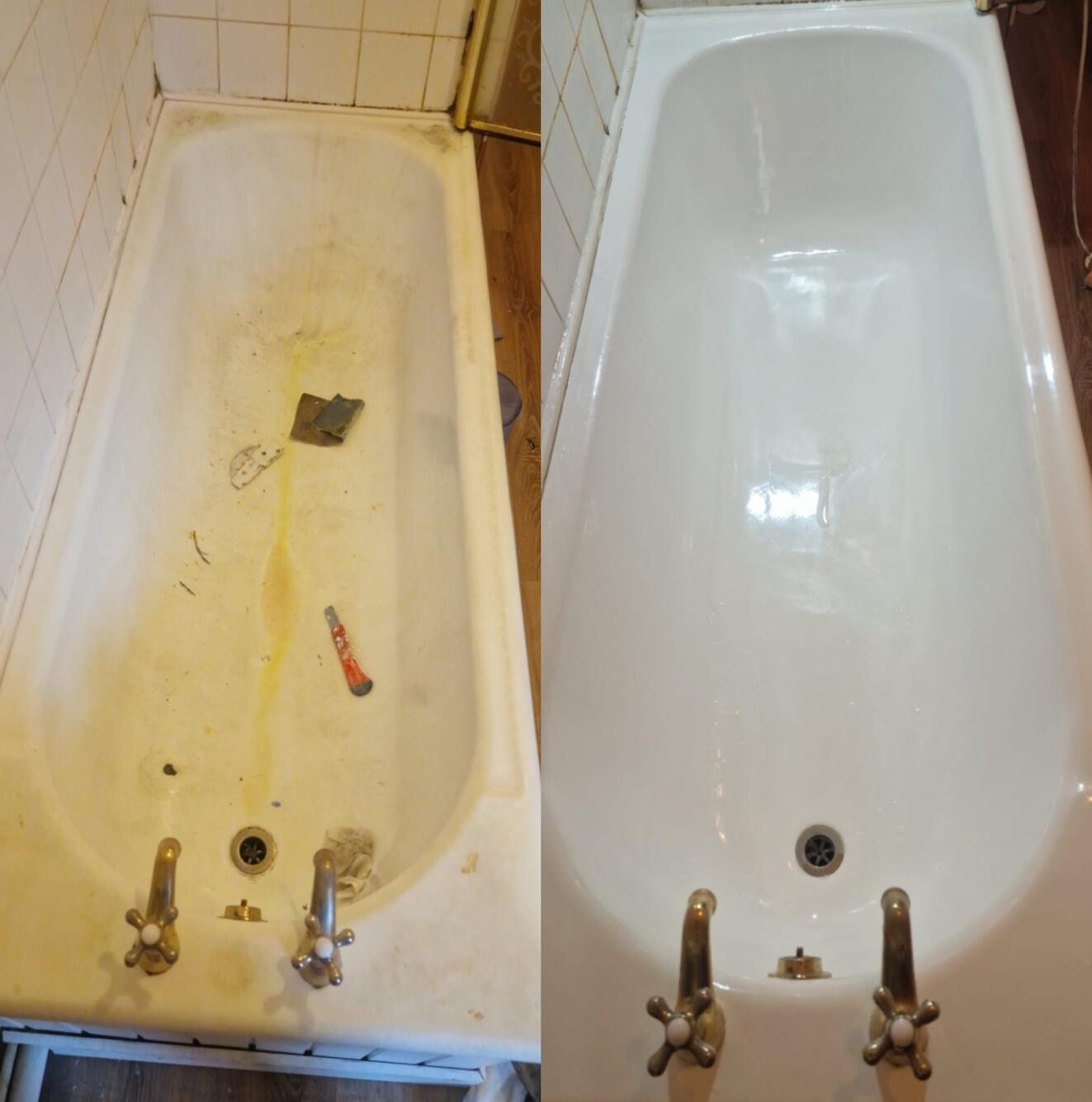 FARMERS BATH RE-ENAMELLED OLD FARMERS CAST IRON BATH RESTORED AND RE-ENAMELLED JUST OUTSIDE OF Southampton