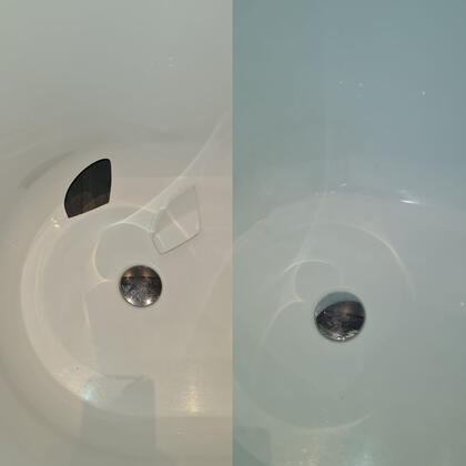 before and after photos of ceramic sink crack repair Portsmouth