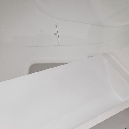 before and after photos of a shower tray crack repair dome in Portsmouth